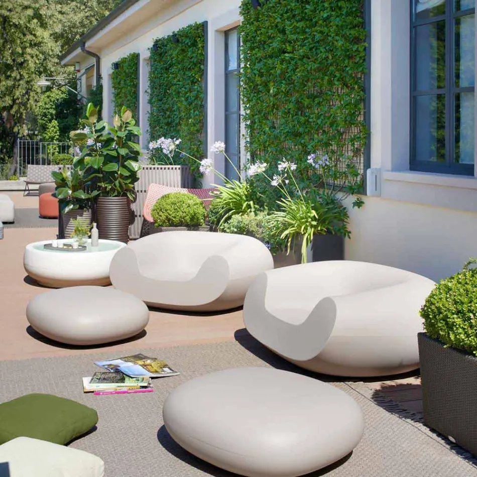 Scaun rotund colorat Design modern Slide Chubby realizat în Italia Viadurini