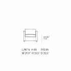 Fotoliu tapițat și din piele tapițat, fabricat în Italia - Centauro Viadurini