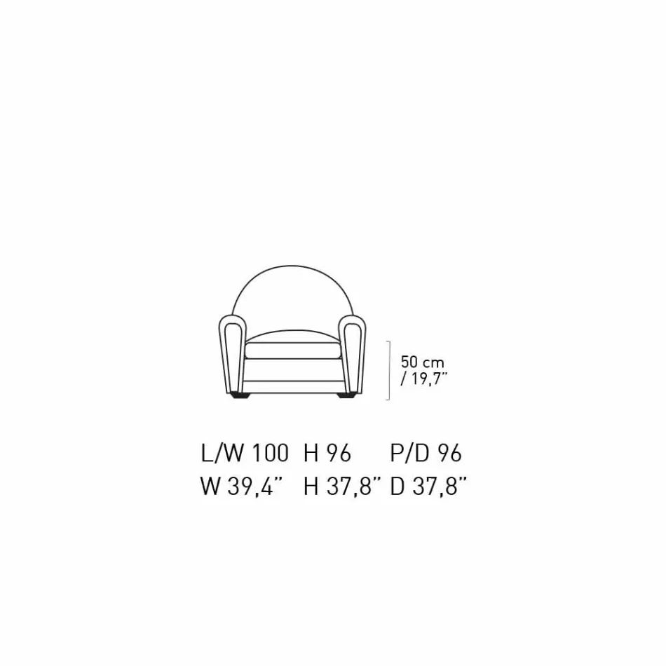 Fotoliu living acoperit din piele cu picioare din lemn Made in Italy - Pegolo Viadurini