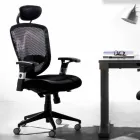 Fotoliu pivotant operativ semidirecțional și modern în plasă neagră - Simona Viadurini