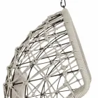 Fotoliu de exterior suspendat în frânghie țesută cu bază din oțel - soia Viadurini