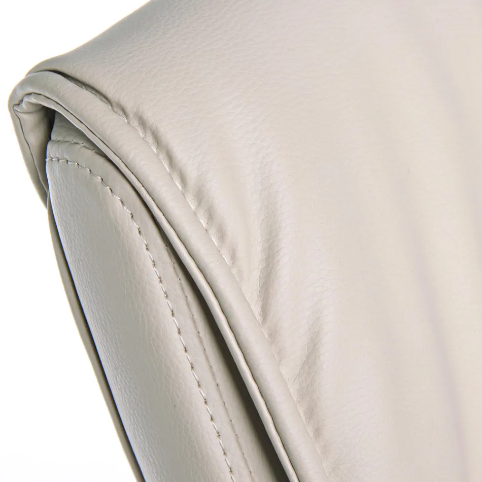 Scaun de Birou Sanie Otel si Piele Ecologica cu Cotiere 2 Buc - Monaldo Viadurini