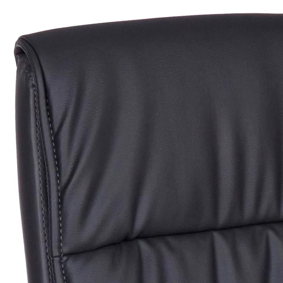 Scaun de Birou Sanie Otel si Piele Ecologica cu Cotiere 2 Buc - Monaldo Viadurini