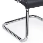 Scaun de Birou Sanie Otel si Piele Ecologica cu Cotiere 2 Buc - Monaldo Viadurini