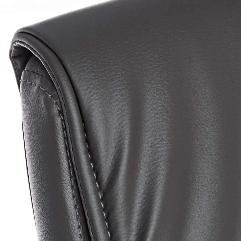 Scaun de Birou Sanie Otel si Piele Ecologica cu Cotiere 2 Buc - Monaldo Viadurini