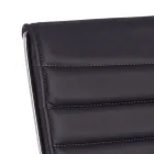 Fotoliu de birou ergonomic cu cotiere din otel si imitatie de piele - Mantica Viadurini