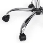 Fotoliu de birou ergonomic cu cotiere din otel si imitatie de piele - Mantica Viadurini