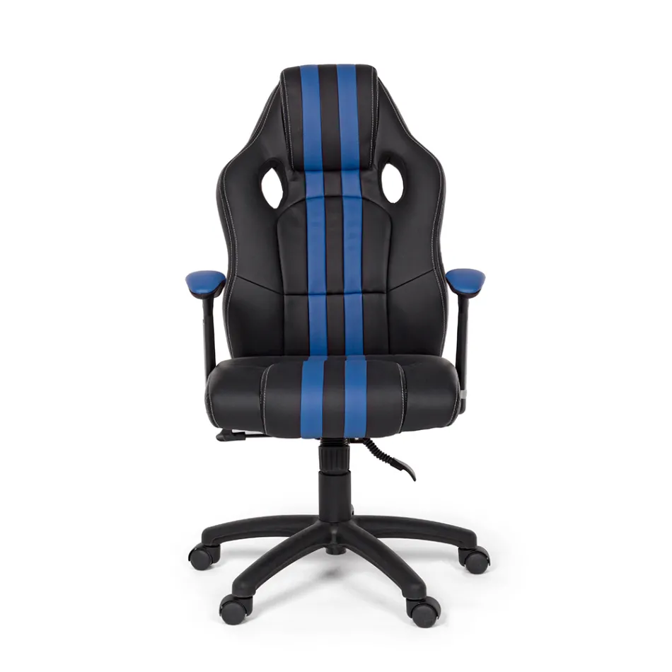 Fotoliu de birou pivotant rabatabil din piele ecologica si nailon 2 culori - Saronno Viadurini