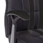 Fotoliu de birou pivotant rabatabil din piele ecologica si nailon 2 culori - Saronno Viadurini