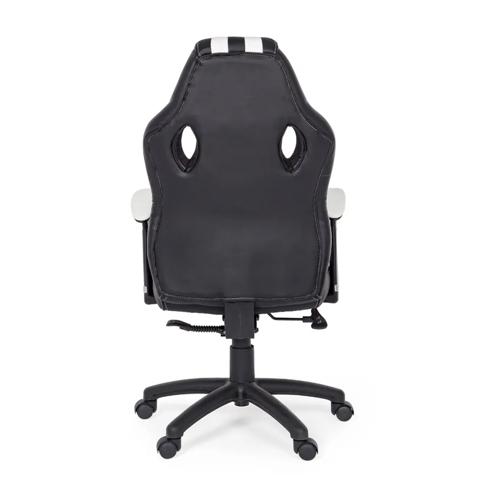 Fotoliu de birou pivotant rabatabil din piele ecologica si nailon 2 culori - Saronno Viadurini