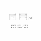 Fotoliu de birou din piele cu structură din oțel cromat Fabricat în Italia - Cefeo Viadurini