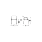 Fotoliu de exterior cu perna de scaun Made in Italy - Noss by Varaschin Viadurini