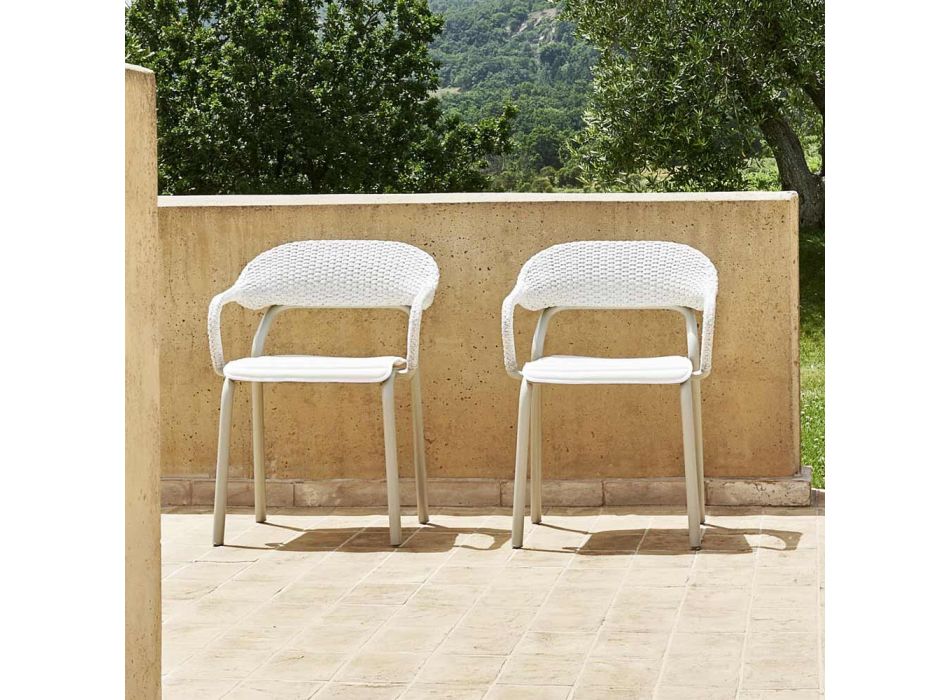 Fotoliu de exterior cu perna de scaun Made in Italy - Noss by Varaschin Viadurini