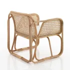 Fotoliu din ratan pentru exterior și interior și perne din stofă Saia - Voir Viadurini