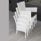 Scaun de exterior stivuibil din aluminiu acoperit cu rachita - Bruma Viadurini