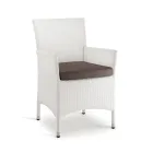 Scaun de exterior stivuibil din aluminiu acoperit cu rachita - Bruma Viadurini