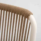 Fotoliu de exterior din aluminiu bej și frânghie Terra - Luxe Viadurini