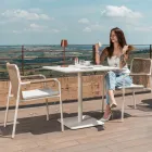 Fotoliu de exterior din aluminiu bej și frânghie Terra - Luxe Viadurini