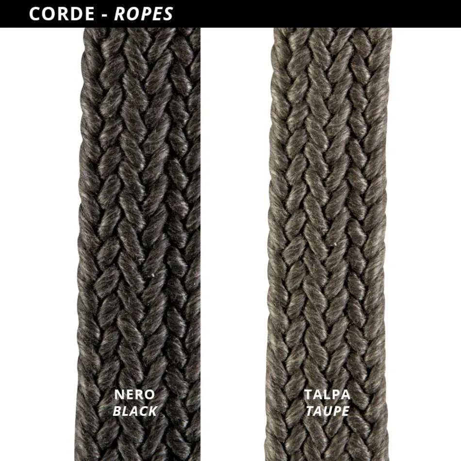 Fotoliu de grădină din oțel și frânghie Made in Italy 2 piese - Bronn Viadurini