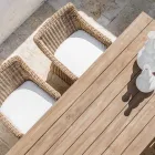 Fotoliu de grădină din țesut din fibre sintetice Made in Italy - Tillie Viadurini