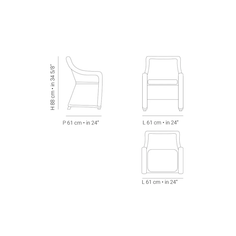 Fotoliu de grădină din țesut din fibre sintetice Made in Italy - Tillie Viadurini