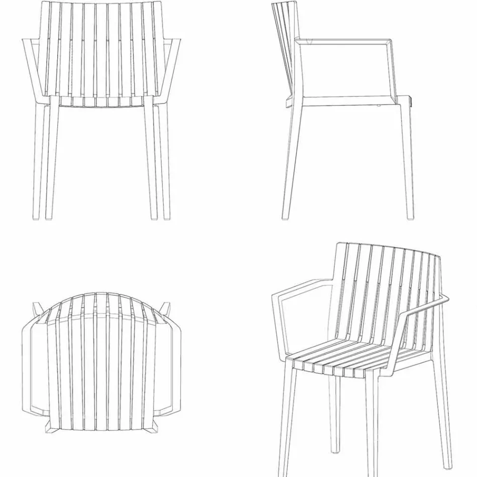 Fotoliu modern de grădină Spritz de Vondom, din polipropilenă Viadurini