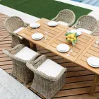 Fotoliu de Grădină Din Lemn și Fibră în Gri Kubu - Lido Viadurini