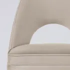 Fotoliu de sufragerie din diferite țesături cu carcasă din lemn - Edgar Viadurini