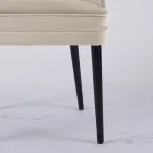 Fotoliu de sufragerie din diferite țesături cu carcasă de lemn - Edgar Viadurini