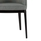 Fotoliu de sufragerie din diferite țesături și lemn masiv Made in Italy - Evy Viadurini