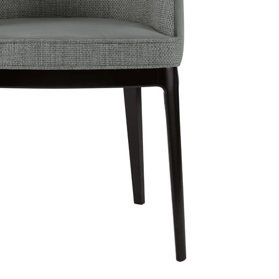 Fotoliu de sufragerie din diferite țesături și lemn masiv Made in Italy - Evy Viadurini