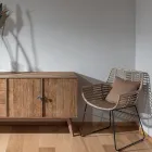 Fotoliu de sufragerie din Rattan Kubù și Structură Fier - Slide Viadurini