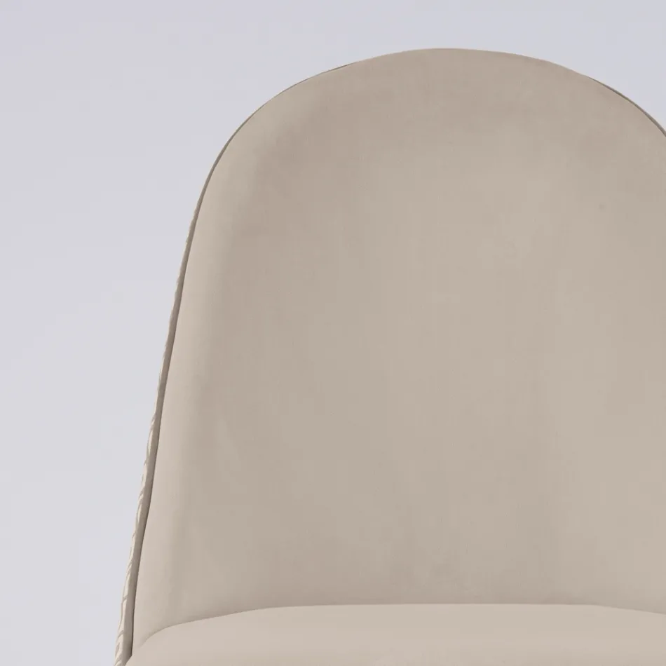 Fotoliu de sufragerie din stofa si lemn masiv Made in Italy - Jordi Viadurini