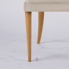 Fotoliu de sufragerie din stofa si lemn masiv Made in Italy - Jordi Viadurini