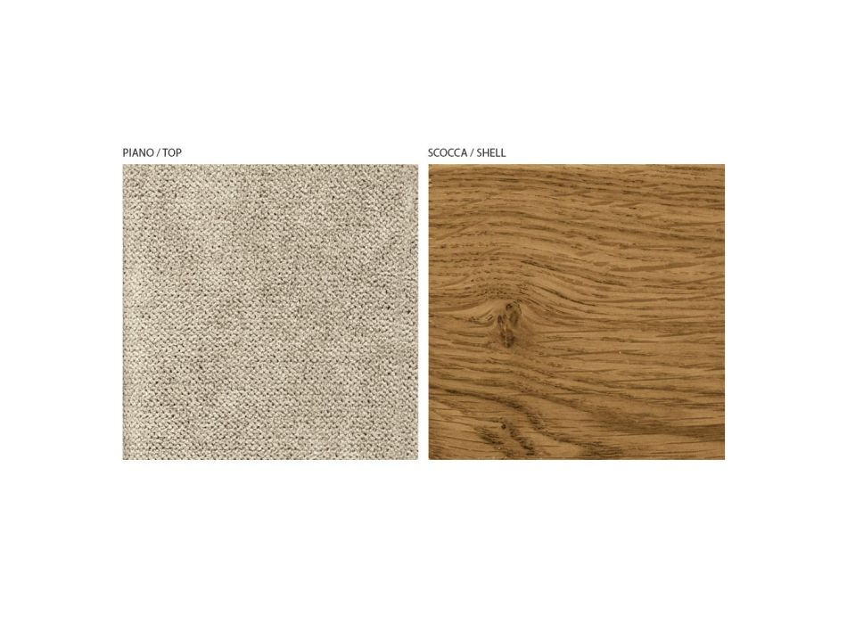 Fotoliu de sufragerie din stofa si lemn masiv Made in Italy - Jordi Viadurini