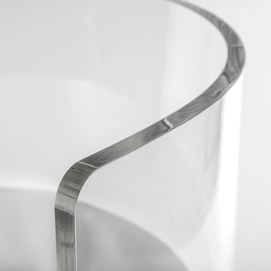 Fotoliu elegant din plexiglas transparent, fabricat în Italia - Rachele Viadurini