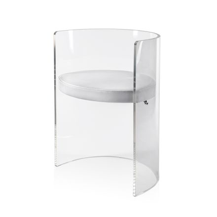 Fotoliu elegant din plexiglas transparent, fabricat în Italia - Rachele Viadurini