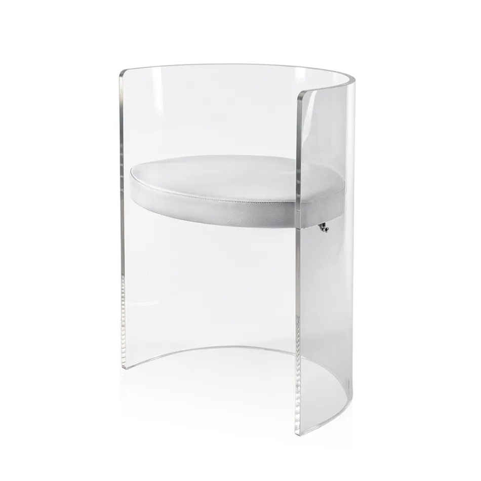 Fotoliu elegant din plexiglas transparent, fabricat în Italia - Rachele Viadurini