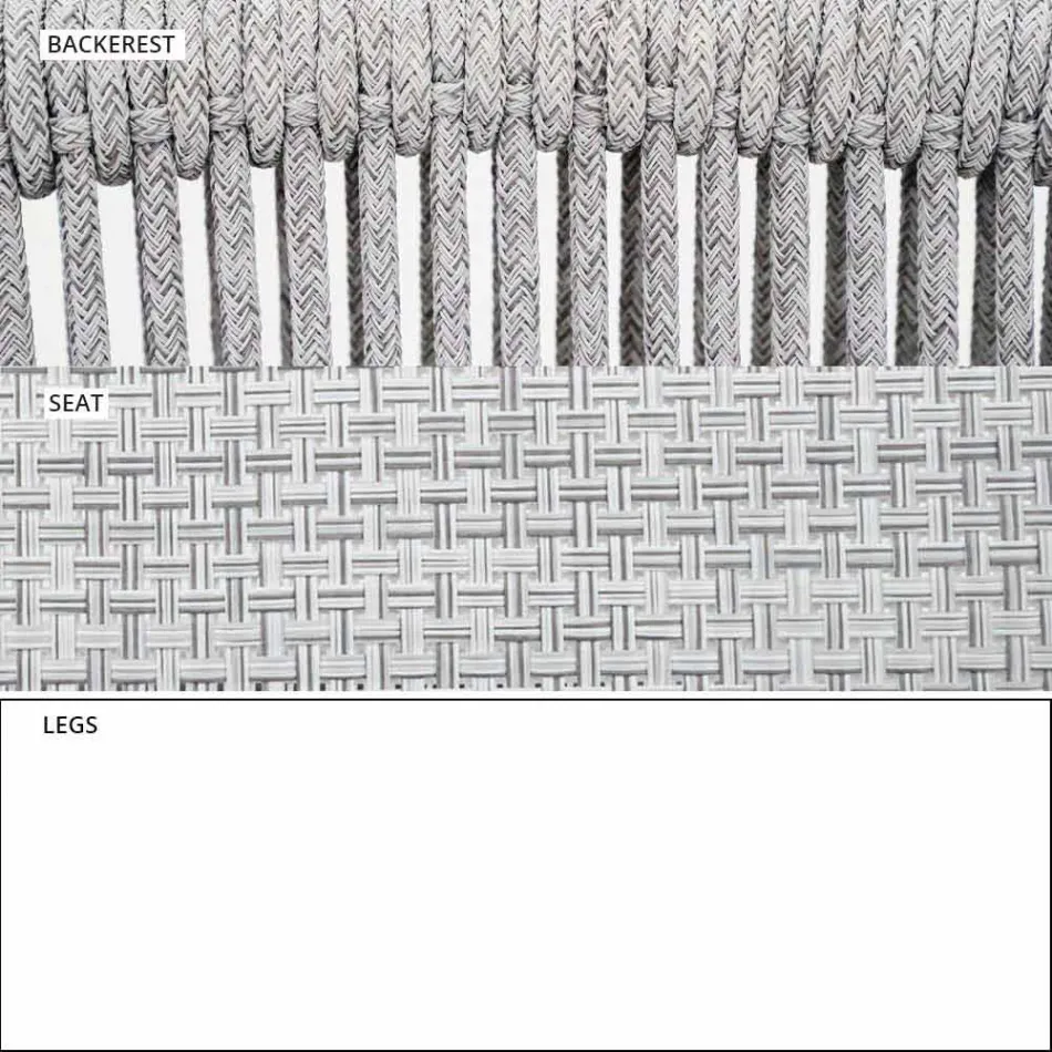 Fotoliu de grădină stivuibil din aluminiu și țesătură - inteligent de Varaschin Viadurini