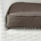 Scaun stivuibil din aluminiu acoperit cu rachita alba - Bruma Viadurini