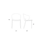 Fotoliu metalic si scaun Neve Cashmere Made in Italy - Ivy Viadurini