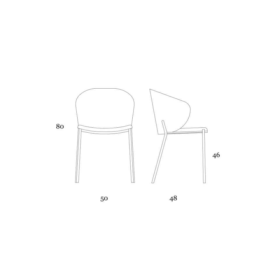 Fotoliu metalic si scaun Neve Cashmere Made in Italy - Ivy Viadurini