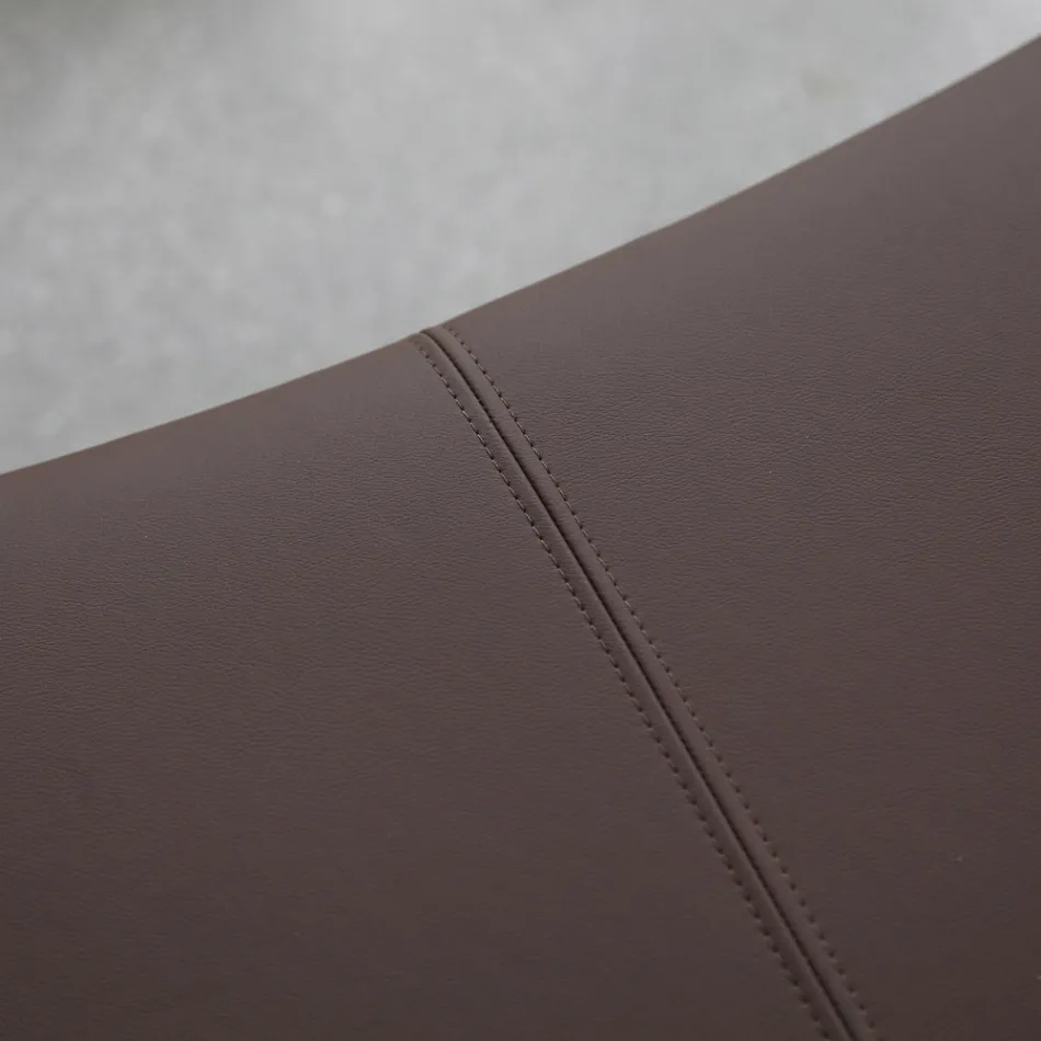 Fotoliu metalic si scaun din piele ecologica Made in Italy - Mint Viadurini