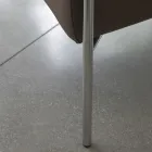 Fotoliu metalic si scaun din piele ecologica Made in Italy - Mint Viadurini