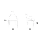 Fotoliu și sezut din metal din material reciclat Made in Italy - Sage Viadurini