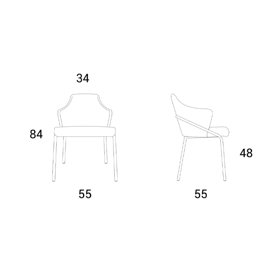 Fotoliu și sezut din metal din material reciclat Made in Italy - Sage Viadurini