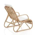 Fotoliu pentru Medii Interioare și Exterioare din Rattan și Pernă Bumbac - Jouer Viadurini