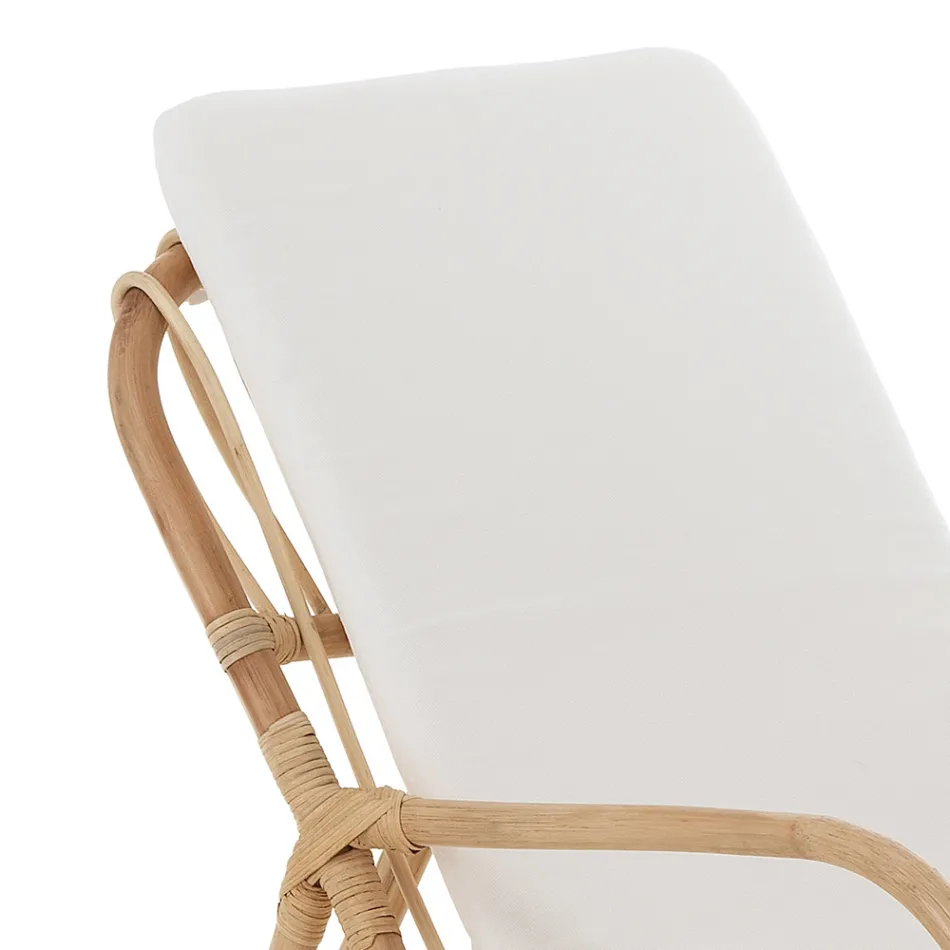 Fotoliu pentru Medii Interioare și Exterioare din Rattan și Pernă Bumbac - Jouer Viadurini