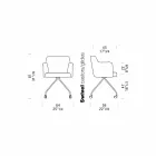 Fotoliu birou pivotant cu roți și cotiere Made in Italy - Felix Viadurini
