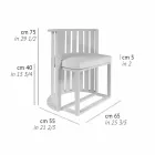 Fotoliu de luat masa în aer liber, din aluminiu și frânghii de design de lux - Julie Viadurini